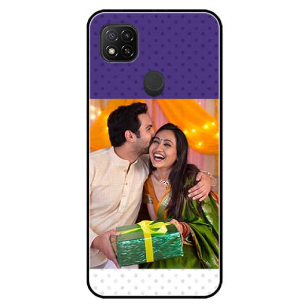 Poco C31 Personalized Glass Phone Case - Violet Pattern Design Poco C31 Personalized Glass Phone Case - Violet Pattern Design