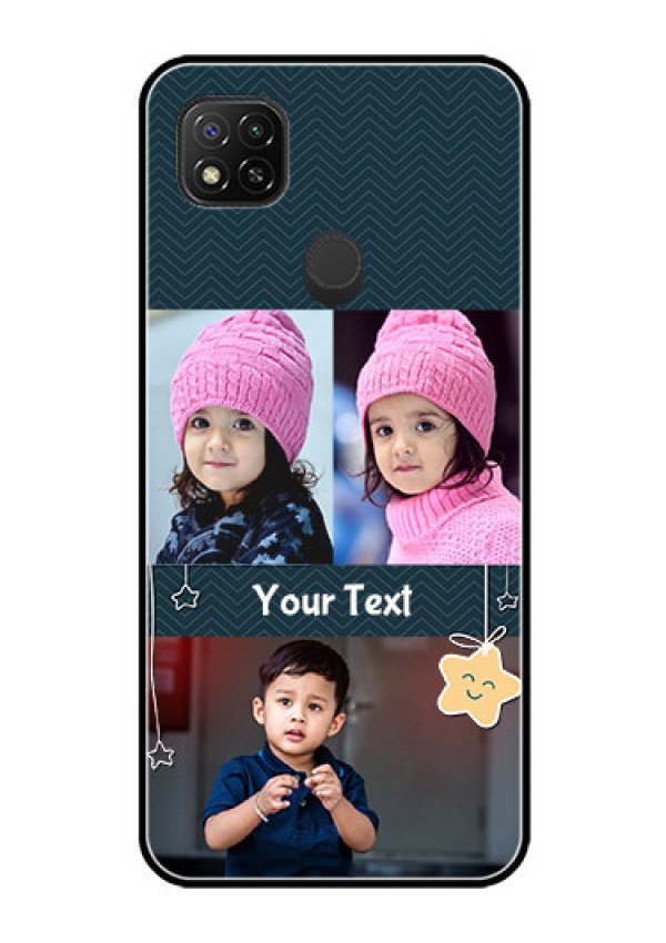Poco C31 Custom Glass Mobile Case - Hanging Stars Design