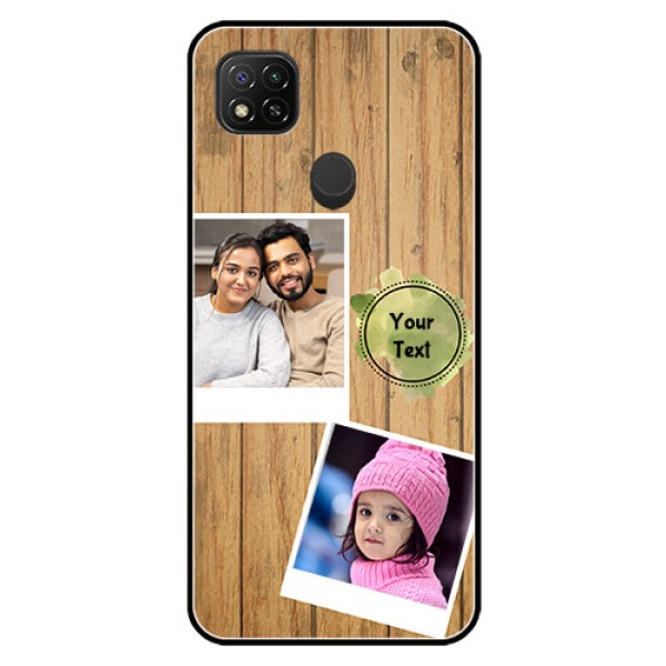 Poco C31 Custom Glass Phone Case - Wooden Texture Design
