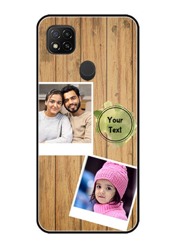 Poco C31 Custom Glass Phone Case - Wooden Texture Design