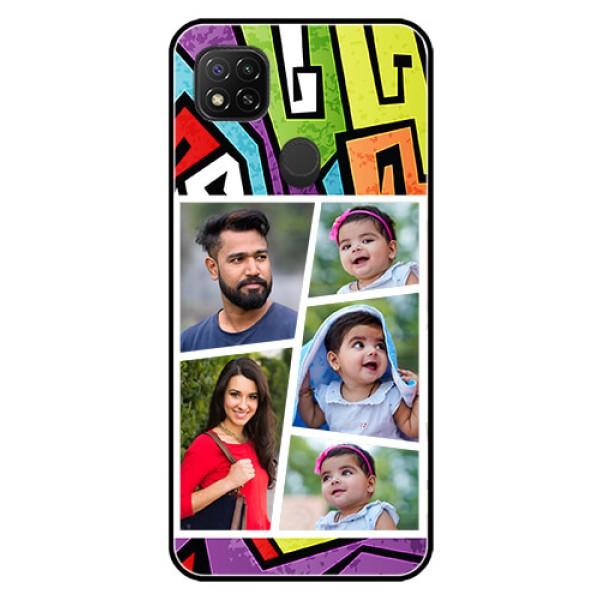 Poco C31 Custom Glass Phone Case - Graffiti pattern Design