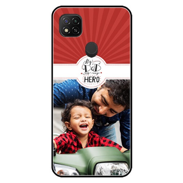 Poco C31 Photo Printing on Glass Case - My Dad Hero Design
