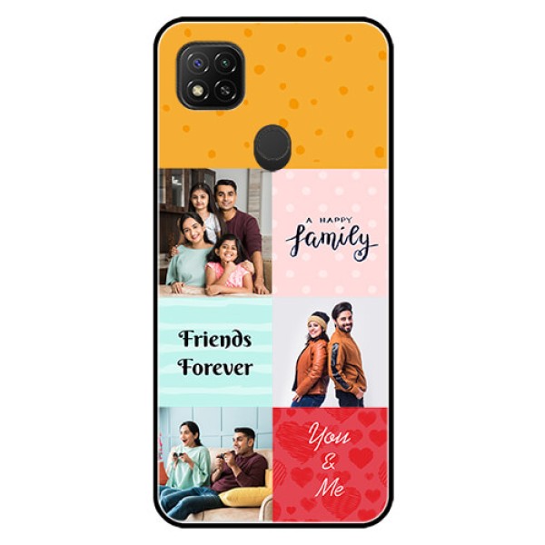 Poco C31 Personalized Glass Phone Case - Images with Quotes Design