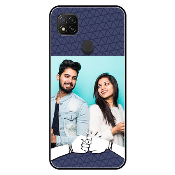 Poco C31 Photo Printing on Glass Case - with Best Friends Design 