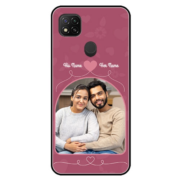 Poco C31 Photo Printing on Glass Case - Love Floral Design