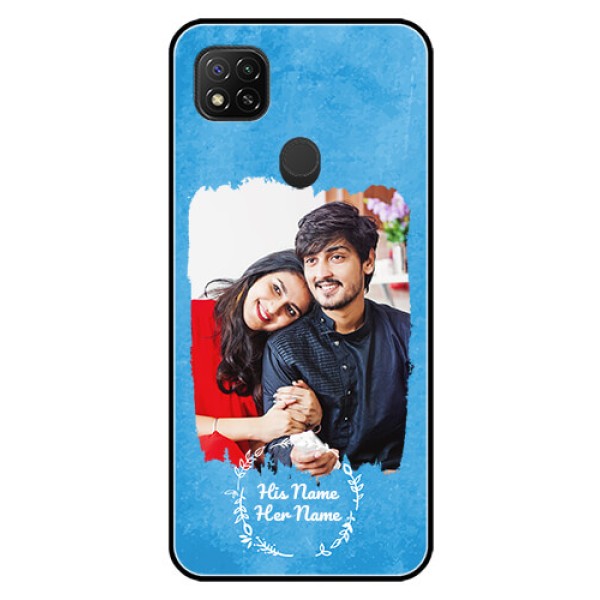 Poco C31 Custom Glass Phone Case - Blue Color Vintage Design Poco C31 Custom Glass Phone Case - Blue Color Vintage Design