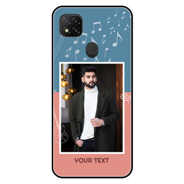 Poco C31 Photo Printing on Glass Case - with Color Musical Note Design Poco C31 Photo Printing on Glass Case - with Color Musical Note Design