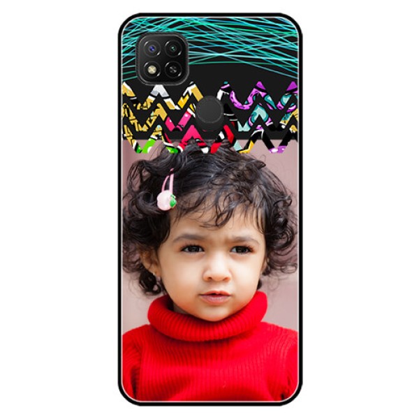 Poco C31 Personalized Glass Phone Case - Neon Abstract Design