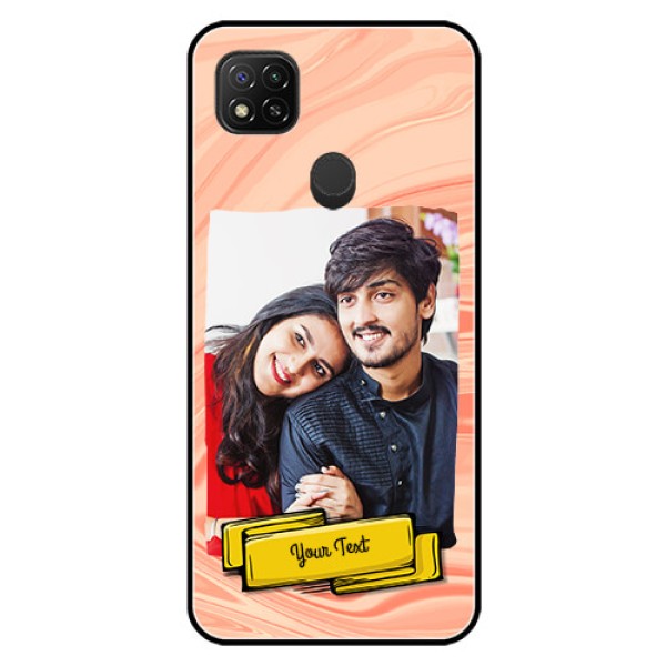 Poco C31 Personalized Glass Phone Case - Marble Texture Design