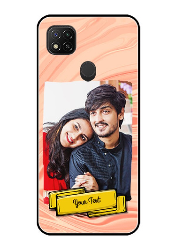Poco C31 Personalized Glass Phone Case - Marble Texture Design
