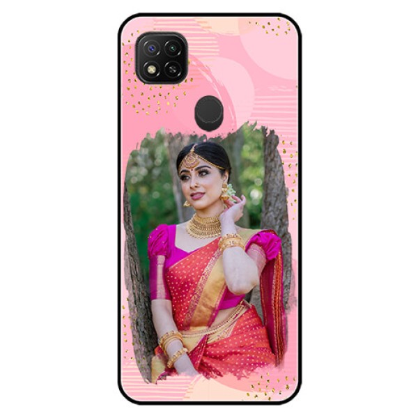 Poco C31 Personalized Glass Phone Case - Gold Glitter Splash Design Poco C31 Personalized Glass Phone Case - Gold Glitter Splash Design