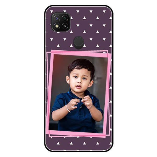 Poco C31 Custom Glass Mobile Case - Triangle Pattern Dotted Design Poco C31 Custom Glass Mobile Case - Triangle Pattern Dotted Design