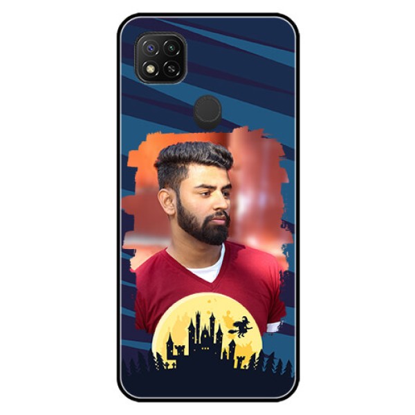 Poco C31 Photo Printing on Glass Case - Halloween Witch Design 