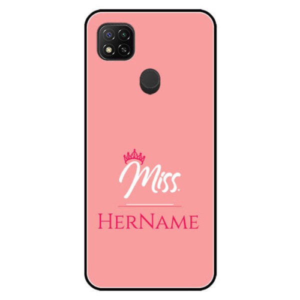Poco C31 Custom Glass Phone Case Mrs with Name