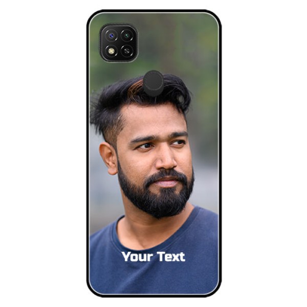 Poco C31 Glass Mobile Cover: Photo with Text