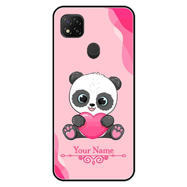 Poco C31 Custom Glass Mobile Case - Cute Panda Design