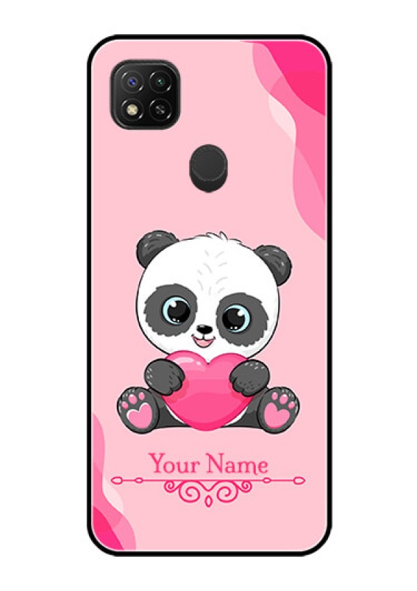 Poco C31 Custom Glass Mobile Case - Cute Panda Design