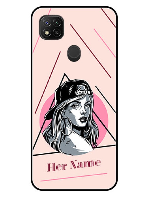 Custom Poco C31 Personalized Glass Phone Case - Rockstar Girl Design