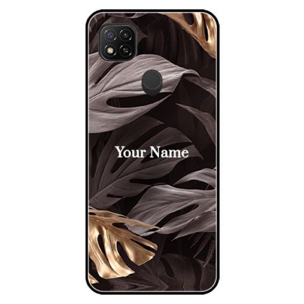 Poco C31 Personalised Glass Phone Case - Wild Leaves digital paint Design Poco C31 Personalised Glass Phone Case - Wild Leaves digital paint Design