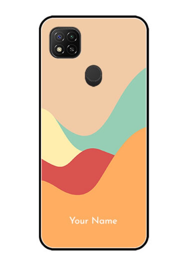 Poco C31 Personalized Glass Phone Case - Ocean Waves Multi-colour Design