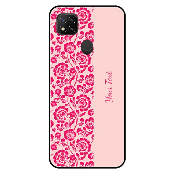 Poco C31 Custom Glass Phone Case - Attractive Floral Pattern Design