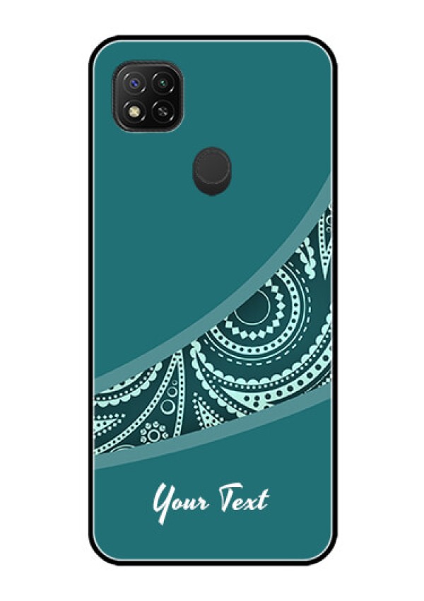 Poco C31 Photo Printing on Glass Case - semi visible floral Design