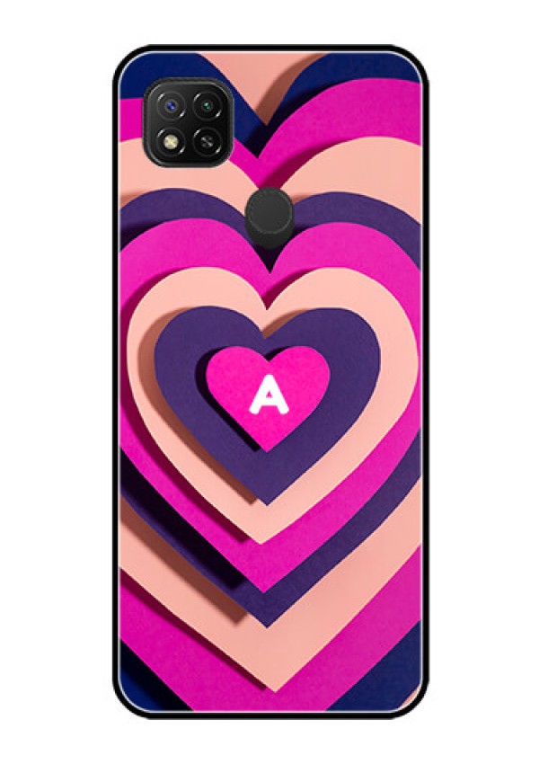 Poco C31 Custom Glass Mobile Case - Cute Heart Pattern Design