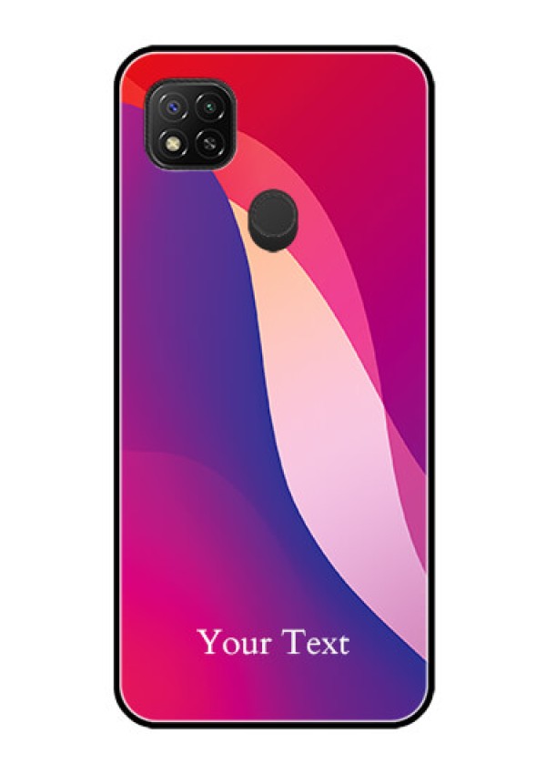 Poco C31 Personalized Glass Phone Case - Digital abstract Overlap Design