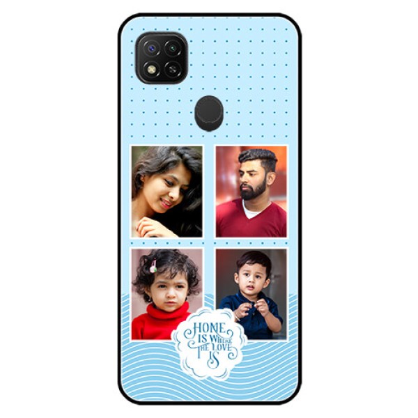 Poco C31 Custom Glass Phone Case - Cute love quote with 4 pic upload Design Poco C31 Custom Glass Phone Case - Cute love quote with 4 pic upload Design