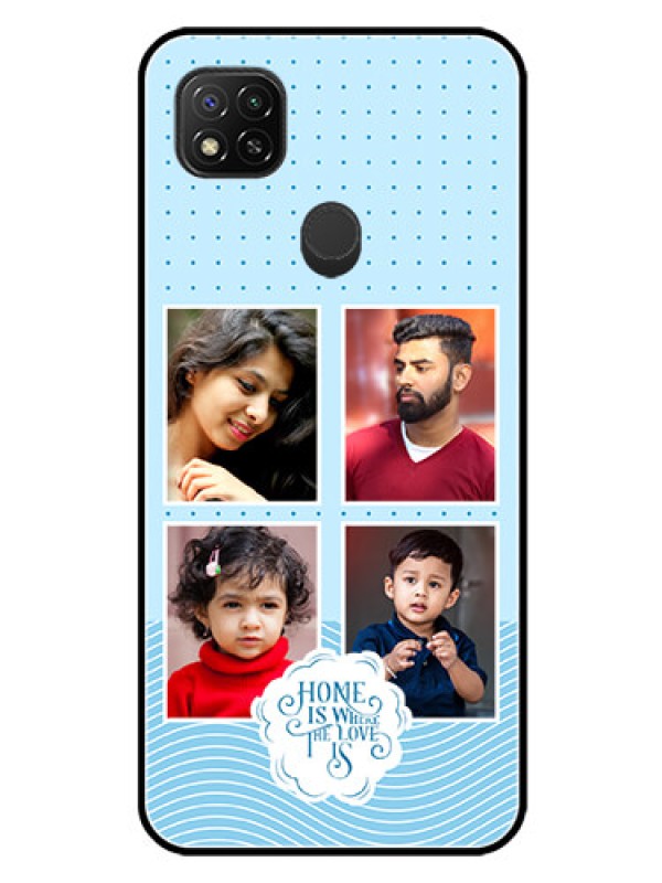 Custom Poco C31 Custom Glass Phone Case - Cute love quote with 4 pic upload Design