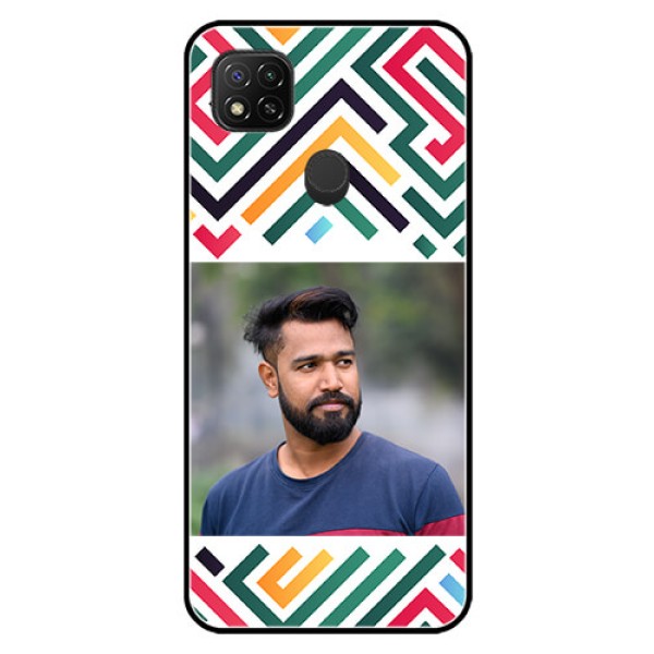 Poco C31 Personalized Glass Phone Case - Colorful Maze Pattern Design Poco C31 Personalized Glass Phone Case - Colorful Maze Pattern Design