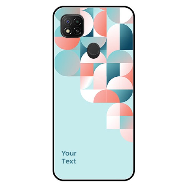 Poco C31 Custom Glass Phone Case - Stylish Semi-circle Pattern Design