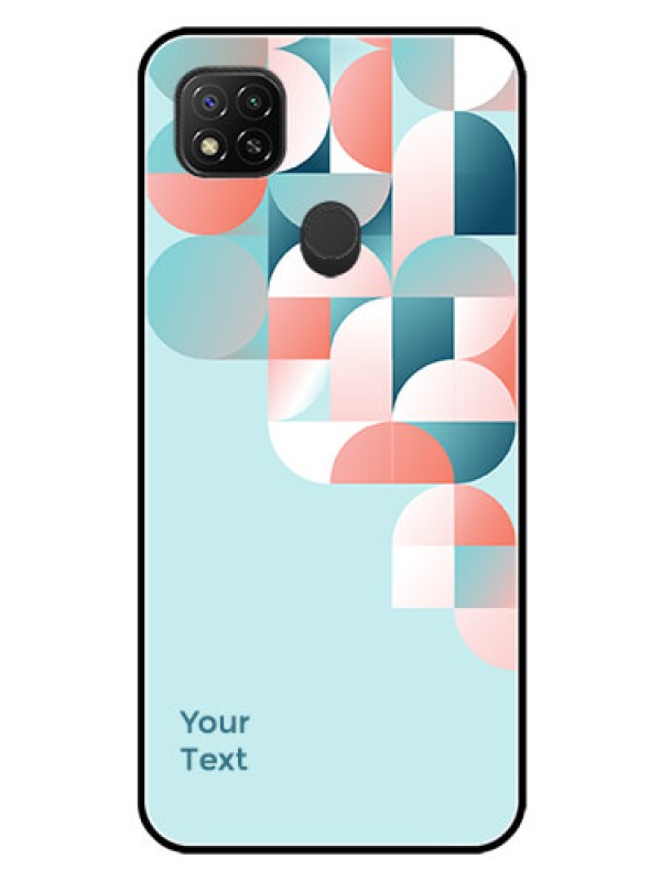 Custom Poco C31 Custom Glass Phone Case - Stylish Semi-circle Pattern Design