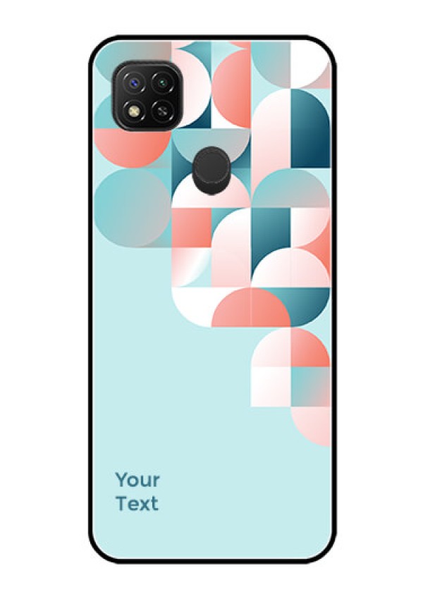 Poco C31 Custom Glass Phone Case - Stylish Semi-circle Pattern Design
