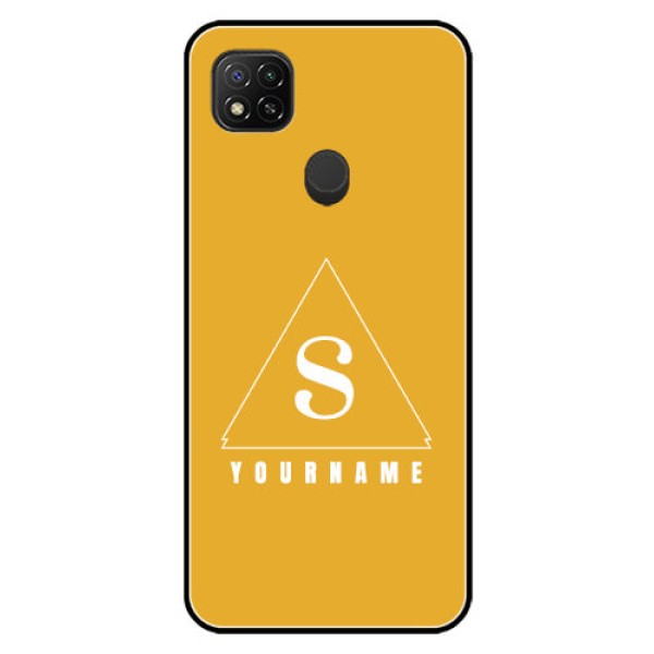 Poco C31 Personalized Glass Phone Case - simple triangle Design