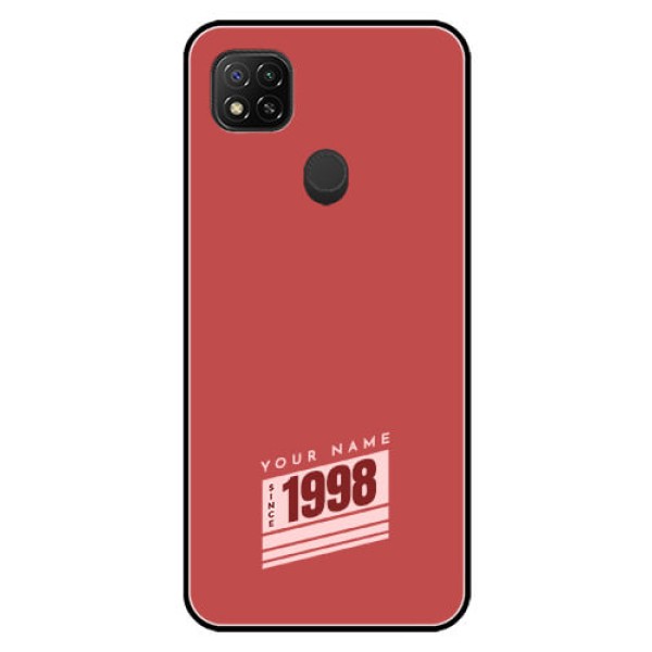 Poco C31 Custom Glass Phone Case - Red custom year of birth Design Poco C31 Custom Glass Phone Case - Red custom year of birth Design