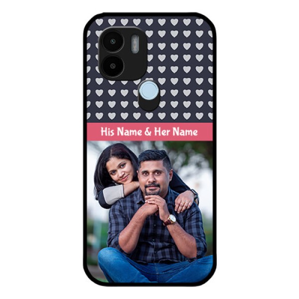 Poco C50 Custom Glass Mobile Case - Love Symbols Design