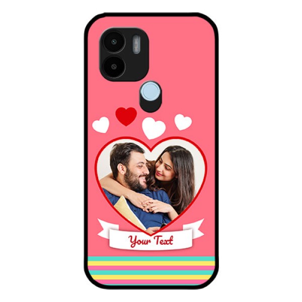 Poco C50 Photo Printing on Glass Case - Love Doodle Design
