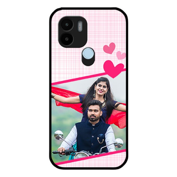Poco C50 Custom Glass Phone Case - Love Shape Heart Design