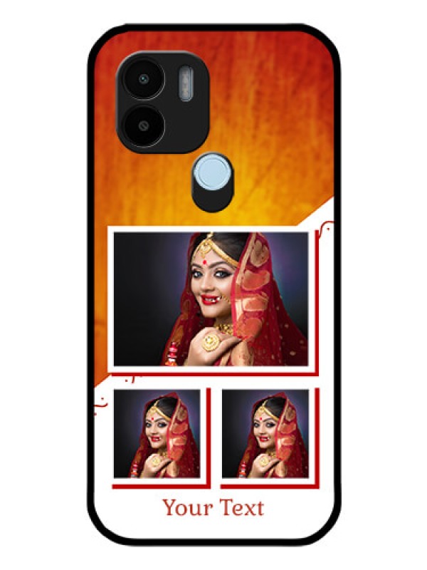 Custom Poco C50 Custom Glass Phone Case - Wedding Memories Design