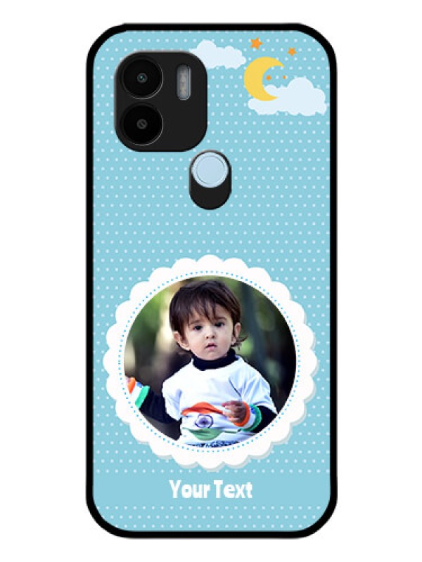 Custom Poco C50 Personalised Glass Phone Case - Violet Pattern Design