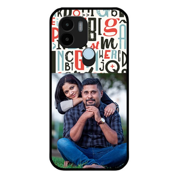 Poco C50 Personalized Glass Phone Case - Alphabet Design