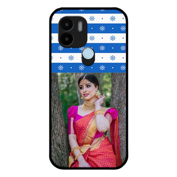Poco C50 Photo Printing on Glass Case - Snow Pattern Design