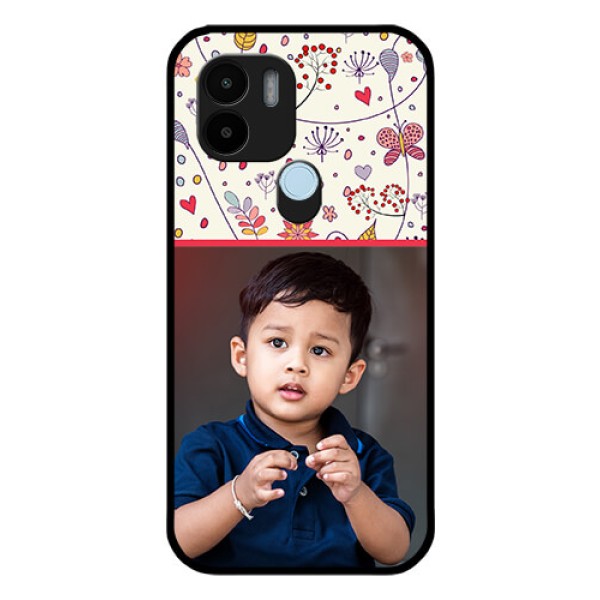 Poco C50 Custom Glass Mobile Case - Premium Floral Design