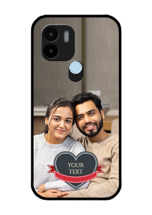 Poco C50 Custom Glass Phone Case - Just Married Couple Design