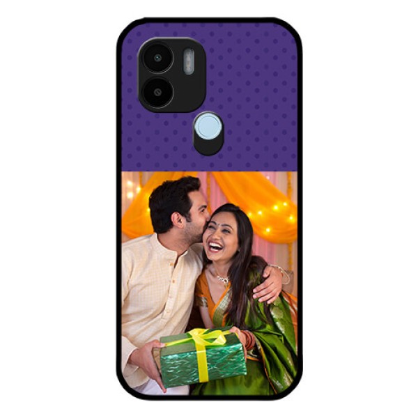 Poco C50 Personalized Glass Phone Case - Violet Pattern Design Poco C50 Personalized Glass Phone Case - Violet Pattern Design
