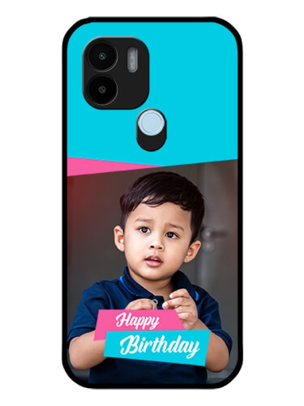 Custom Poco C50 Personalized Glass Phone Case - Image Holder with 2 Color Design