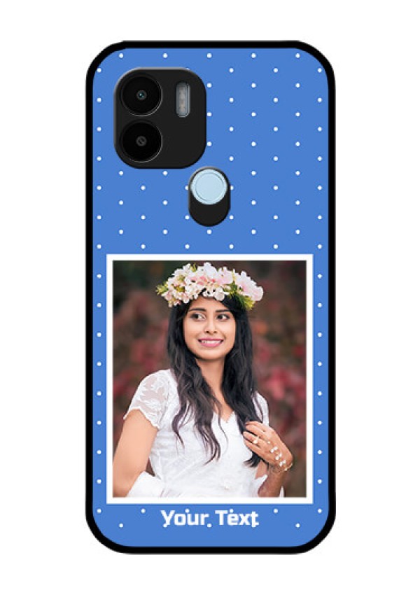 Poco C50 Photo Printing on Glass Case - Polka dots design