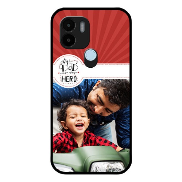 Poco C50 Photo Printing on Glass Case - My Dad Hero Design