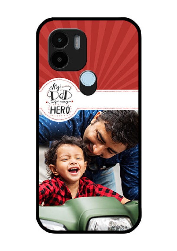 Poco C50 Photo Printing on Glass Case - My Dad Hero Design